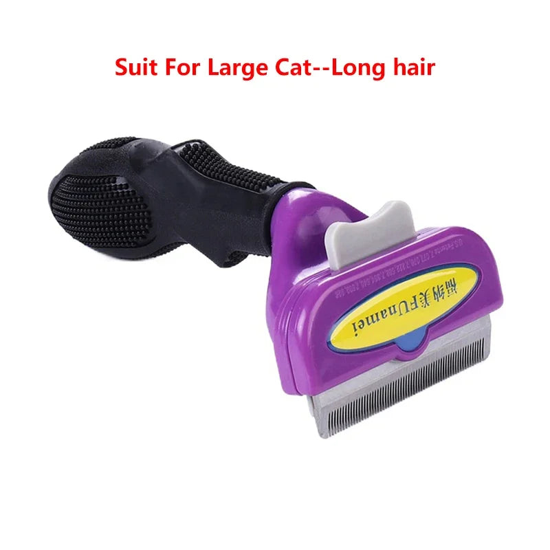 Pet Hair Removal Comb – Anti-Shedding Grooming Brush for Cats & Dogs (Long & Short Hair)
