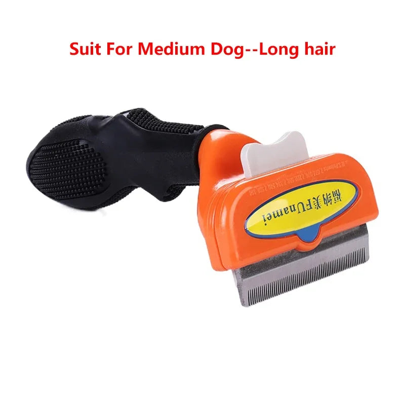 Pet Hair Removal Comb – Anti-Shedding Grooming Brush for Cats & Dogs (Long & Short Hair)