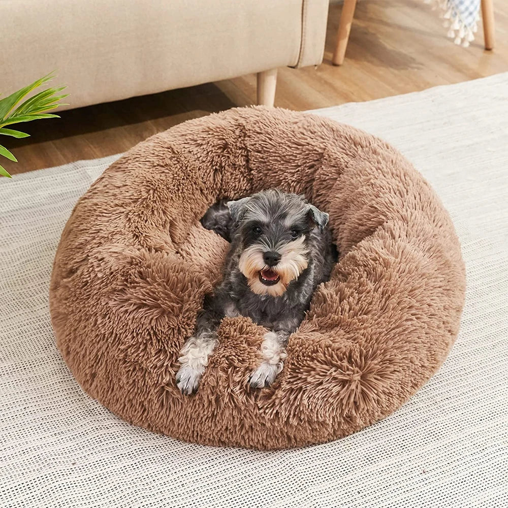 Corduroy Plush Pet Bed – Warm, Washable & Non-Slip Bed for Dogs and Cats