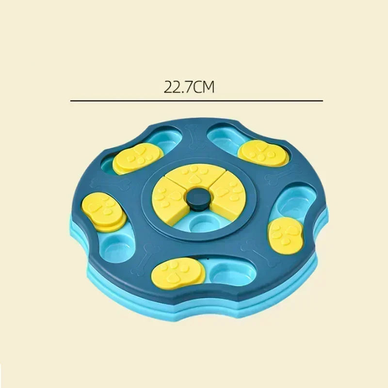 Interactive Slow Feeder Pet Bowl – Non-Slip Plastic Tableware for Dogs (Blue/Pink)