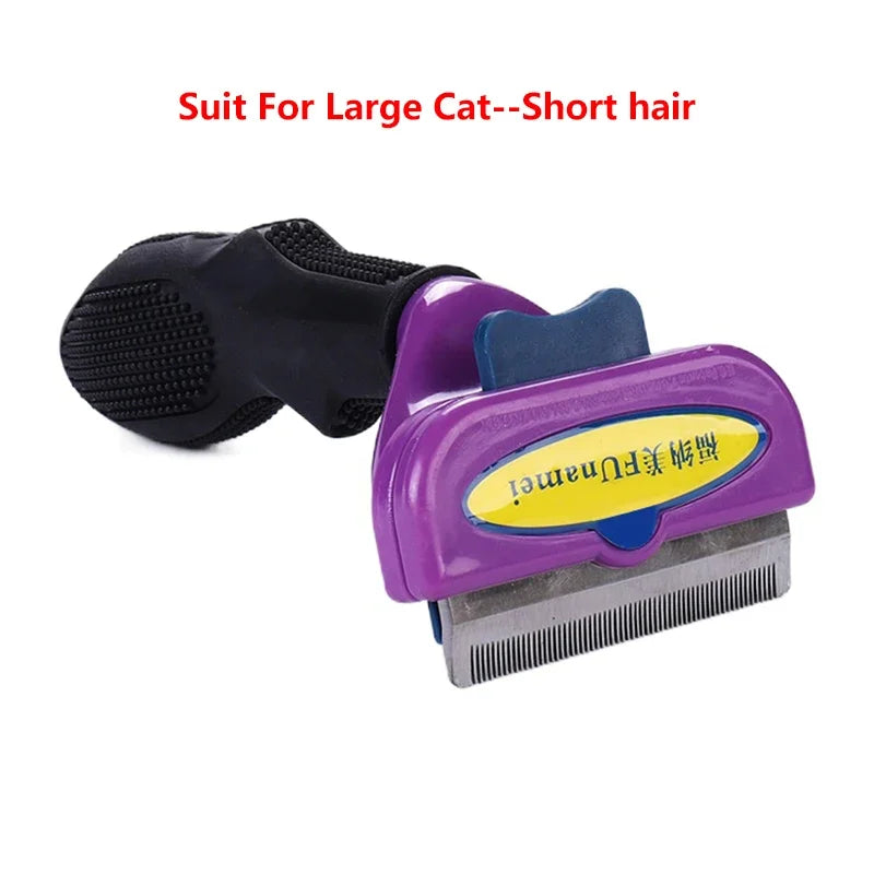 Pet Hair Removal Comb – Anti-Shedding Grooming Brush for Cats & Dogs (Long & Short Hair)