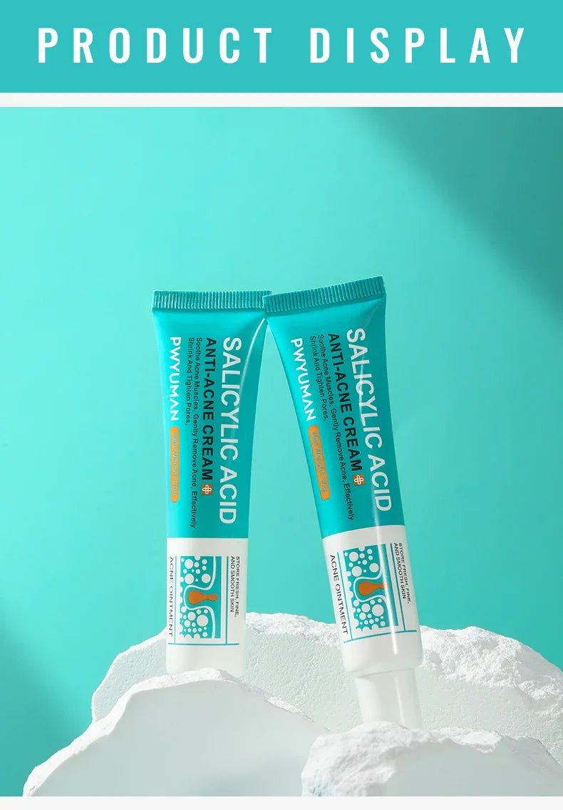 PWYUMAN Salicylic Acid Anti-Acne Cream – Oil Control, Scar Repair & Moisturizer (30ml)