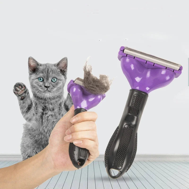 Pet Hair Removal Comb – Anti-Shedding Grooming Brush for Cats & Dogs (Long & Short Hair)