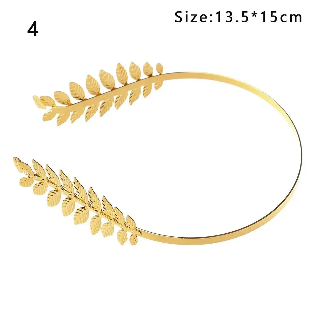 Bridal Gold Leaves Hair Crown – Vintage Pearl Wedding Tiara for Women